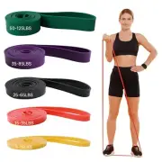 Set of 5 Heavy Duty Resistance Band Exercise Pull up Assist Fitness Workout YOGA