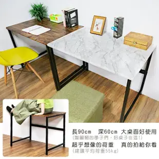 【yo-life】台灣製高荷重工作桌.高荷重電腦桌-工業木紋/大理石紋(90x60x69.5cm)