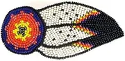 Handmade Beaded Hair Barrette,Native American Style Seed Beaded Hair Clip,Hair Band for Women,One of a kind Fashion Jewelery.(White/Black Feather)