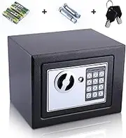 Safe with Combination Lock, Small Electronic Safe Key Safe Mini Safe Steel Safe Furniture Safe Wall Safe with Double Steel Bolts