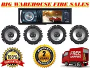 Absolute DMR-380BTAD 3.5" Car Stereo DVD/CD/MP3/AM/FM Player & 2 Pairs Alpine SX