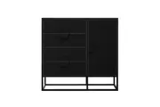 Abigail 100cm Sideboard Buffet Table w/ Handle - Black