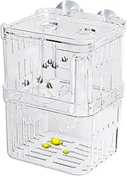 Fish Breeding Chamber - Adjustable Aquarium Nursery, Hatchery Box | Multi Use Fry Tank, Spawning Enclosure for Aggressive or Injured Fish, Incubator Container for Fish Home 4.92x2.76x2.76 Inches