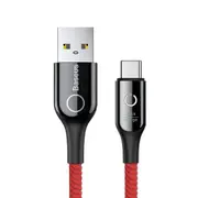 Intelligent Power Off QC3.0 3A Type C Indicator Fast Charging Data Cable 1M