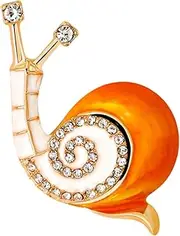 [Yardenfun] Alloy Material Fashion Brooch Snail Decor Corsage Badge for Boys and Girls Adults Lightweight Props