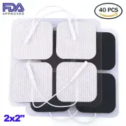 40PCS Replacement Electrode Pads for Massagers Tens Units 2x2'' FDA Approved