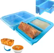 2 Cup Large Ice Cube Silicone Freezing Tray with Lid, Easy Meal Prep Thanks to S