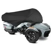 Half Cover for Can-Am Spyder F3 Models (With Trunk), Black, Waterproof Fabric