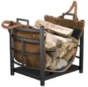 Panacea 15245 Mission Metal Firewood Log Holder w Synthetic Carrier - Pack of 1