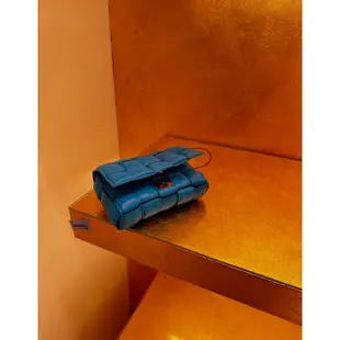 Bottega Veneta 717506 小款 Padded Cassette 編織小羊皮包 池水藍