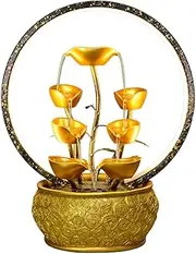 Creative Fountain, Feng Shui Wheel Lucky Flowing Water Water Fountains, Indoor Circulating Water Tabletop Fountain Landscape