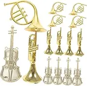 ERINGOGO 15pcs Musical Instrument Model Musical Instruments Ornaments Miniature Organ Miniature Musical Instruments Christmas Mini Musical Instruments Figurines Figment Horn Pendant Plastic