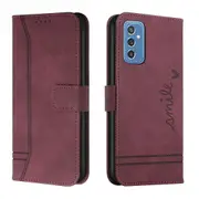 Closure Case with Flip Wallet Stand Function Cover for Samsung Galaxy M52 5G - Red