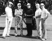 11X14 PHOTO CHEVY CHASE, RODNEY DANGERFIELD & TED KNIGHT IN "CADDYSHACK" (CC795)