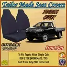 Canvas Seat Covers for Toyota Hilux Single Cab (Workmate/SR): 10/2015 to Current