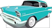 Advanced Graphics Cardboard Cutout Standup - Retro Decade Standees, Cardboard, 50's Car, One Size