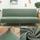 Jacquard Thick Sofa Bed Cover Elastic Armless Sofa Cover Stretch Sofa Bed Covers