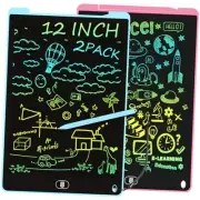 2 Pack 12 Inch LCD Writing Tablet, Colorful Doodle Board, Eye Protection