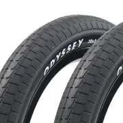 PAIR OF ODYSSEY BMX SUPER CIRCUIT TIRES BLACK K-LYTE FOLDABLE PRIMO CULT SUNDAY
