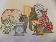 HAND PAINTED COLLECTION OF VASES