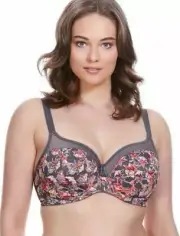 Elomi Aquila Collection Demi Cup Bra 38DD Shale Gray 4230