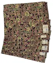 NWT Placemats Purple Floral Paisley 12x17 Set of 6 Luxe by Trendex Home