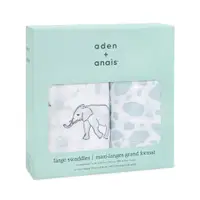 在飛比找蝦皮商城優惠-【Aden＆Anais】 經典多功能包巾2入/熱帶雨林