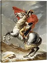 Wieco Art Napoleon Crossing the Alps of Jacques-Louis David Oil Paintings Reproduction Abstract HD Prints Wall Decor Classic Artwork for Home & office Decoration JLDAVID-0001-3040
