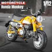 1/12 Honda Monkey Motorcycle Toy Diecast Metal Model Miniature Sound & Light