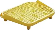 WeiLaiKeQi Cat Litter Ramp, Elevated Double Layered Anti Slip Footboard Litter Step for Bathroom, Indoor Cats, Kitten, Lavatory, Yellow