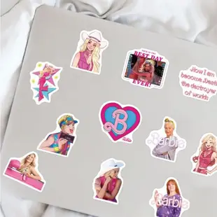 粉色歐美芭比公主真人電影貼紙電腦ipad手機光滑面行李箱防水貼畫