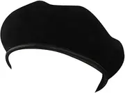 [MINAKOLIFE] Mens Ladies Military Hat Army Beret Leather Trim with Ribbon