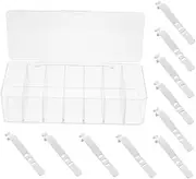 1Set Cord Organizer Storage Box with Lid Compartment Cable Management Case for Power Cords Data Cables Durable Electronics Organizer for Home Office Desktop Use