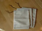 50 (6x8) Black Hem and Drawstring muslin bags