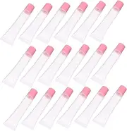 Healeved 50pcs Refillable Lip Balm Tubes Transparent Lip Gloss Containers for DIY Lipstick Making Portable Hoses for Travel for Beginners and Daily Use