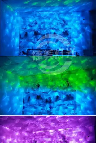 led動態水紋燈氛圍投影燈海洋館洗墻水波紋燈DMX512同步水波紋燈