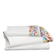 Dea Luxury Linens Palm Beach Farfalle Butterfly Sateen Sheet Set, Twin