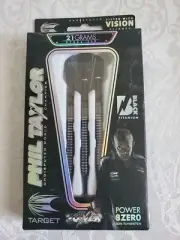 TARGET PHIL TAYLOR POWER 8ZERO 3 BLACK TITANIUM 21G STEEL TIP DARTS