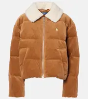 [Polo Ralph Lauren] Polo Ralph Lauren Faux fur-trimmed corduroy down jacket AU 16 brown