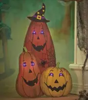 Lakeside Collection 892777038 Lighted Pumpkins Halloween Yard Art Scenes