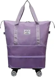 [Generic] Universal Wheels Luggage Package for Short Business Trips and Travel Making More Convenient to Carry When Going Out, Purple