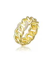 Genevive 14K Plated CZ Ring