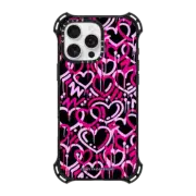iPhone 16 Pro Max Bounce Case MagSafe Compatible Pink & Black Electric Love by Corey Paige Designs