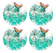 Cinnamon - Round De Palmis White Placemats Set of 4