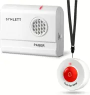 Call Button for Elderly and Caregiver Pager Portable SOS Alert System Alarm for