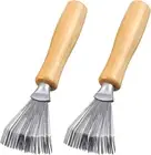 Mini Hair Dirt Remover Brush with Metal Wire Rake, 2Pcs Hair Dirt Remove Comb Cl