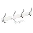 Coat Hook Rack Wall Mounted with 4 Hooks Hook Rail Wall Hangers Silver