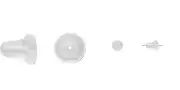 Earnut, Rubber, Clear, 1000 Hypo-Allergenic 5x4mm Earnuts Earring Backs
