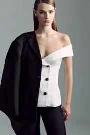 eliora button front linen top in orchidwht