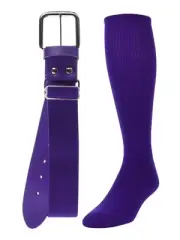 TCK Baseball Sock & Belt Combo PURPLE SM